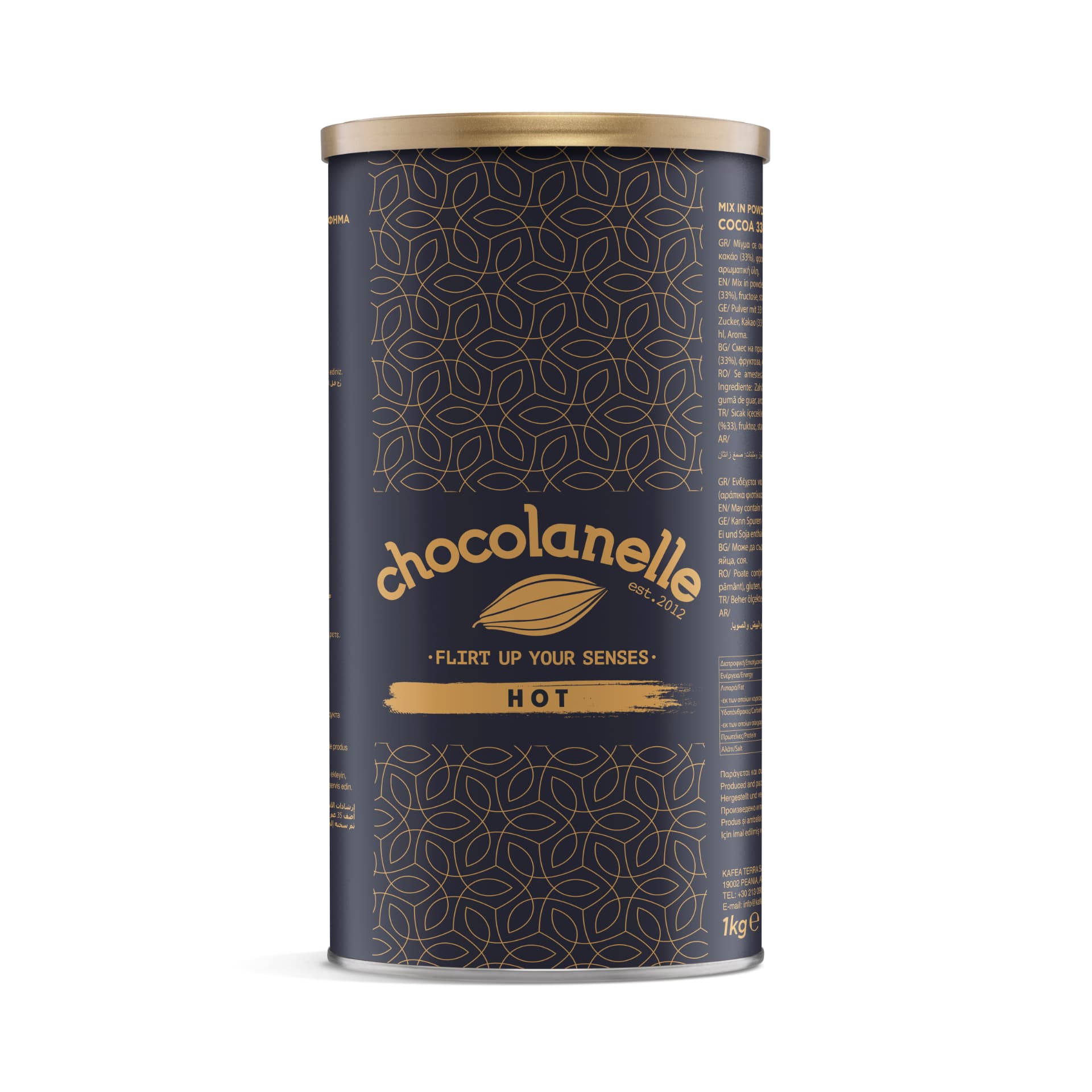 Classic Hot Chocolanelle chocoladedrank met kopje en blik