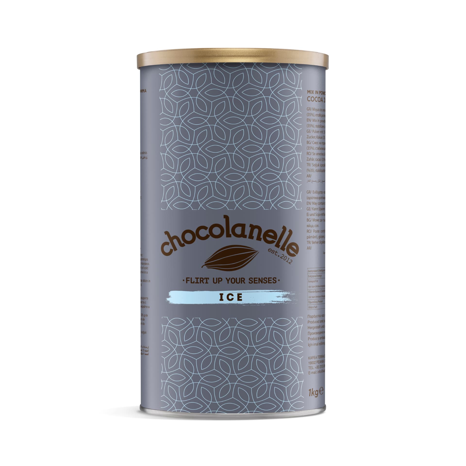 Ice Chocolanelle chocoladedrank met kopje en blik